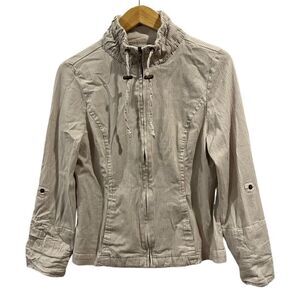 Christopher & Banks Striped Cotton Lightweight Jacket Size M